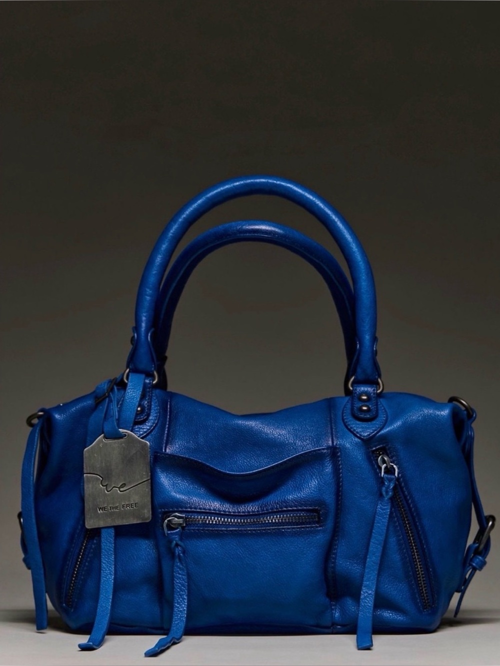 💙Free People Baby Emerson Tote NEW COLOR Sapphire Blue NWT GWP💙